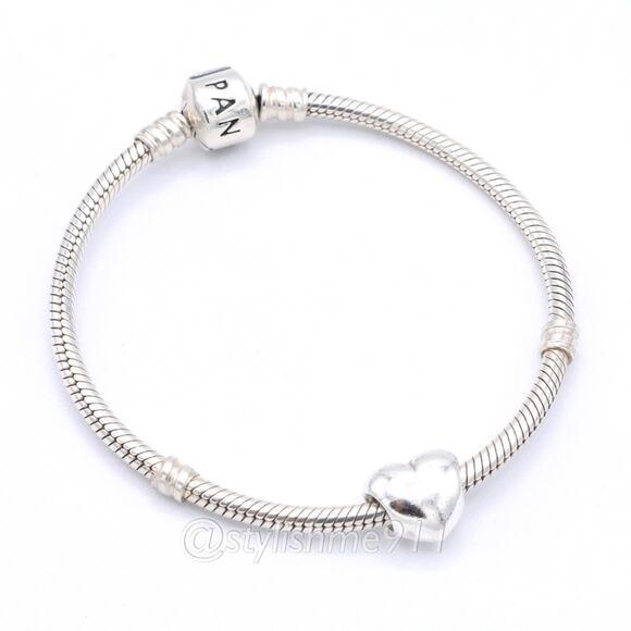 Authentic Pandora Large Smooth Heart Charm - 790137 - Picture 5 of 10